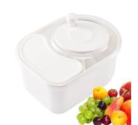 Fruit Cleaner Spinner Hand-Crank Rotating Draining Lid | Manual Vegetable Cleaning Bowl Kitchen Salad Spinner Veggie Washer BPA Free Quick Drying Salad Colander Basket for Tomato