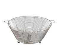 Fruit Colander Bowl, Stainless Steel Strainer Basket, 8.66x5x4.33 Inches Multipurpose Countertop Draining Container, Efficient Metal Wire Rinse Bowl for Cucumbers, Carrots, Berries, Kitchen Sink Use