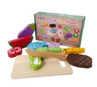 Fruit Cutting Toys, Wooden Preschool Learning Activities, 7.68x4.72x2.17 inches Interactive Pretend Play, Fine Motor Skill Development, Toys for Role Playing Family Fun