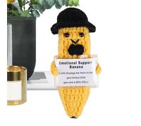 Fruit de soutien émotionnel, banane de soutien émotionnel au crochet - Petite de fruits au crochet décoration en peluche | de fruits tricotée à la main, jouet à tricoter qui anim