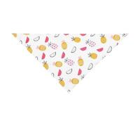 Fruit Dog Bandana - Écharpe Triangulaire avec Une imprimé Mignon, Un vélo de Casse- Doux | Tissu léger de Taille Moyenne avec Ajustement Confortable, Accessoire de Style Dessin animé pour Chiot