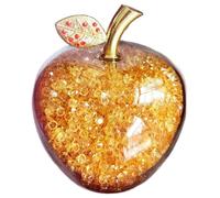 Fruit en verre doré en forme de pomme en cristal rempli de diamants artificiels, figurines en cristal, presse-papier, ornement pour le réveillon Noël, un mariage, un anniversaire, la Saint-Valenti