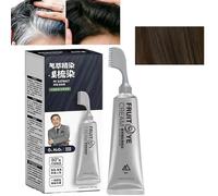 Fruit Essence Hair Dyeing Comb, Black Fruit Dyeing Cream, Hair Dye for Gray Hair Coverage, Cream of Natural Hair Dye (Black-brown)