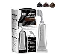 Fruit Essence Hair Typeing Peigne, Fruit Essence Coloring Peigl, Noir Fruits Crème Dye pour la couverture des poils gris, Extrait de plante Ha-ir Dye Essences, durable sans dégâts (Black)