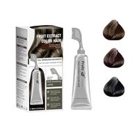 Fruit Essence Hair Typeing Peigne, Natural Plant Extract Hair Dye Crème pour la couverture des cheveux gris, une formule sans ammoniac, une couleur durable et une (Chestnut Brown)
