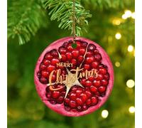 Fruit Food Summer Grenade Ornement Souvenir Old World Fruit Selection Rond Arbre de Noël Cercle Cercle Décoratif Pastèque Citron Tomates Boule de Noël pour Décoration de Vacances