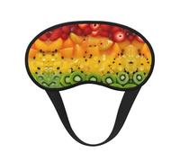 Fruit frais C'est un masque pour les yeux à bord noir. Le masque doux pour les yeux peut améliorer la qualité du sommeil et est adapté pour l'intérieur, l'extérieur et les voyages.