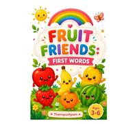 Fruit Friends: First Words: A Fun Preschool Vocabulary Book with Fruits, Animals, Colors, Objects & Everyday Words for Kids Ages 3-6