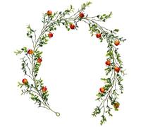 Fruit Garland 6ft, Pommes suspendues Guirlande, vignes de Verdure Artificielle pour Le Jardin de Maison décorations Noël Noël