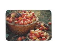 Fruit Harvest Tapis de bain en forme de diatomée absorbant l'humidité et la saleté, paillasson avec dos en caoutchouc antidérapant, tapis de sol adapté sous la porte, pour sol de salle de bain
