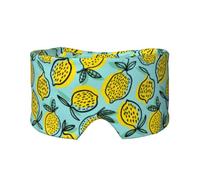 Fruit jaune citron Abucaky,Masque pour les yeux bloquant la lumière Cache-yeux et cache-oreilles pour le sommeil