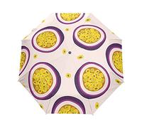 Fruit Jaune Orange Violet Parapluie Pliant Ouverture et Fermeture Automatique Protection UV Parapluies Pliant Coupe-Vent Ultra-léger pour Voyager Plage Femmes Enfants Fille
