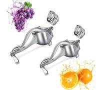 Fruit Juice Squeezer Manual-Fresh Juice Squeezer, Durable Ergonomic Handle, Easy Clean Design for Lemon Orange Lime Grapefruit & Pomegranate (2 sets)