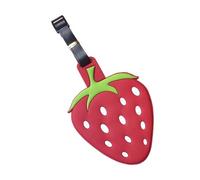 Fruit Luggage Tags - Silicone, 3.94 Inches, Fruit-Shaped ID Label Durable Design | Adjustable Suitcase Tag Privacy Name & Address Cover, Bag Identifier For Flying, Travel, Luggage, Suitcase, Backpack