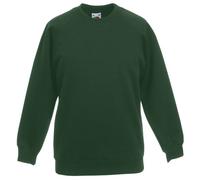 Fruit of the Loom - 62-039-0 - Sweat-Shirt - Mixte Enfant - Vert (Bottle Green) - Taille: 9-11 Ans