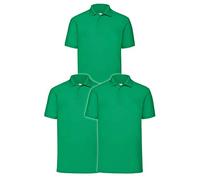 Fruit of the Loom Polo homme 63-402-0 Meadow Green XXL – Lot de 3
