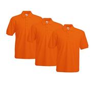 Fruit of the Loom 63-402-0 Polo, Orange, XL (Lot de 3) Homme