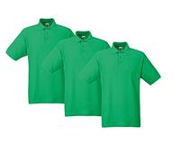 Fruit of the Loom 63-402-0 Polo, Meadow Green, M (Lot de 3) Homme