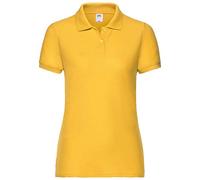Fruit of the Loom 63212 Polo à manches courtes pour femme Coupe 65/35, Jaune tournesol., L