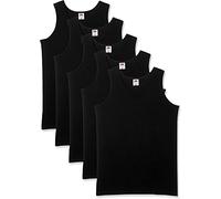 Fruit of The Loom – Gilet léger Athletic pour homme – Noir – Lot de 5 – Taille Small