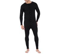 Fruit of the Loom Combinaison Thermique de qualité supérieure Bas de Pyjama, Noir, XL Homme