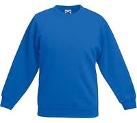 Fruit of the Loom Big Boys' Classic Set-In Sweatshirt Jumper 7-8 Years Royal Blue