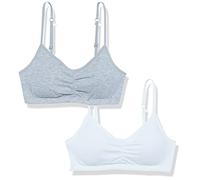 Fruit of the Loom Big Girls' Cotton Crop with Cookies, White/Grey Heather, 30(Pack of 2)