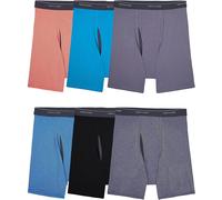 Fruit Of The Loom Boxers Coolzone Pour Hommes Paquet De 6 Taille 2X Rayé Et Uni
