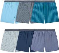 Fruit Of The Loom Boxers Pour Hommes Sans Étiquette Tissé En Lot De 6