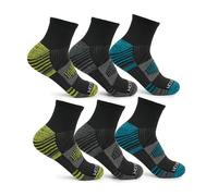 Fruit of the Loom Breathable Performance Socks (6 Pack) (Available in Multiple Styles) Chaussettes pour Homme, Cheville-Noir, 4.5-12 UK (Lot de 6)