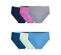Fruit of the Loom Breathable Underwear, Moisture Wicking Keeps You Cool & Comfortable, Available in Plus Size, Slip Taille Basse en micromaille (Lot de 6), Femme