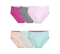 Fruit of the Loom sous-vêtements Respirants (Assortis), Slip Taille Basse en micromaille (Lot de 6), XXL Femme