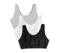 Fruit of the Loom Built Up Tank Style Sports Bra Value Pack Soutien-Gorge, Noir/Blanc/Gris chiné, 38 (Lot de 6) Femme