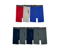 Fruit of the Loom Coolzone Boxer Boxeur ajusté, Jambe Longue-Lot de 7-Couleurs Assorties, Homme