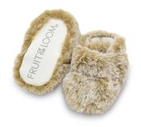 Fruit of the Loom Cozy Thermal Wrap Booties with Non-Skids for Baby Girls, Boys, Unisex - Caramel (18-24 Months)