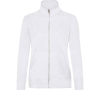 Fruit Of The Loom Damen Lady-Fit Fleece-Sweatshirt-Jacke BC1371 (XL) (Weiß)