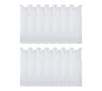 Fruit of the Loom Débardeur sans étiquette pour Homme, 14 pièces, Blanc, L