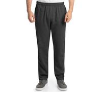Fruit of the Loom Eversoft Fleece Open Bottom Sweatpants with Pockets, Relaxed Fit, Moisture Wicking, Breathable Pantalon de survêtement, Fond Ouvert - Noir chiné, 34-37 Homme