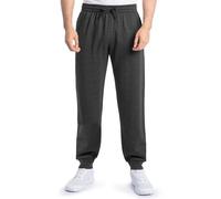 Fruit of the Loom Eversoft Sweathose aus Fleece, Elastische Unterseite, mit Taschen, Entspannte Passform, Feuchtigkeitstransport, Atmungsaktiv Pantalon de survêtement, Noir Chiné, 4XL Homme