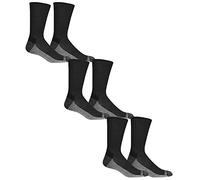 Fruit of the Loom Everyday Crew Socks (6 Pack) Chaussettes décontractées, Noir, L (Lot de 6) Homme
