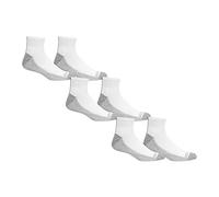 Fruit of the Loom Everyday Lightweight Sport Crew Socks (Multi Pack) Chaussettes décontractées, Blanc (Semelle Grise), 6-12 (Lot de 6) Hommes