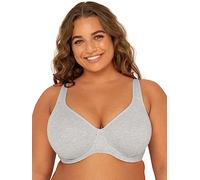 Fruit of The Loom Fit for Me Collection: Plus-Size Unlined Underwire Bra-Cotton Comfort & Pinch-Free Straps Soutien-Gorge Coupe Pleine, Nuances de Gris, 105G Femmes