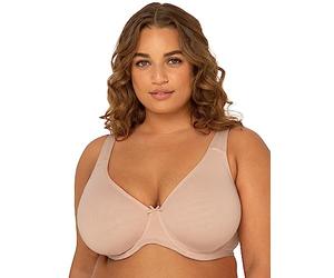 Fruit of The Loom Fit for Me Collection: Plus-Size Unlined Underwire Bra-Cotton Comfort & Pinch-Free Straps Soutien-Gorge à Couverture Totale, Mat, Beige, 100E Femmes