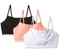 Fruit of the Loom Front Close Builtup Sports Bra Soutien-Gorge à Couverture Totale, Opaque, Crépuscule désert/Nuit Olive/Noir, 68 (Lot de 3) Femme