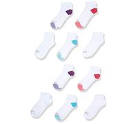 Fruit of the Loom Girls' 10-Pair Everyday Soft Ankle Socks