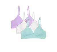 Fruit of The Loom Girls' Soft and Smooth Training Bra, Aruba Blue/Stellar Orchid/White