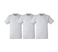 Fruit of the Loom - Heavy Cotton - T- Shirt (Lot de 3) - Homme - Gris (Heather Grey) - Taille: 2XL