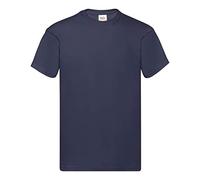 Fruit of the Loom Original Lot de 5 t-shirts pour homme, bleu foncé, S