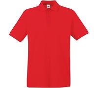 Fruit of the Loom Homme Ss035m Chemise Polo - Homme, Rouge, Large