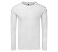 Fruit of the Loom Iconic 150 Classic T-shirt à manches longues, Blanc., L
